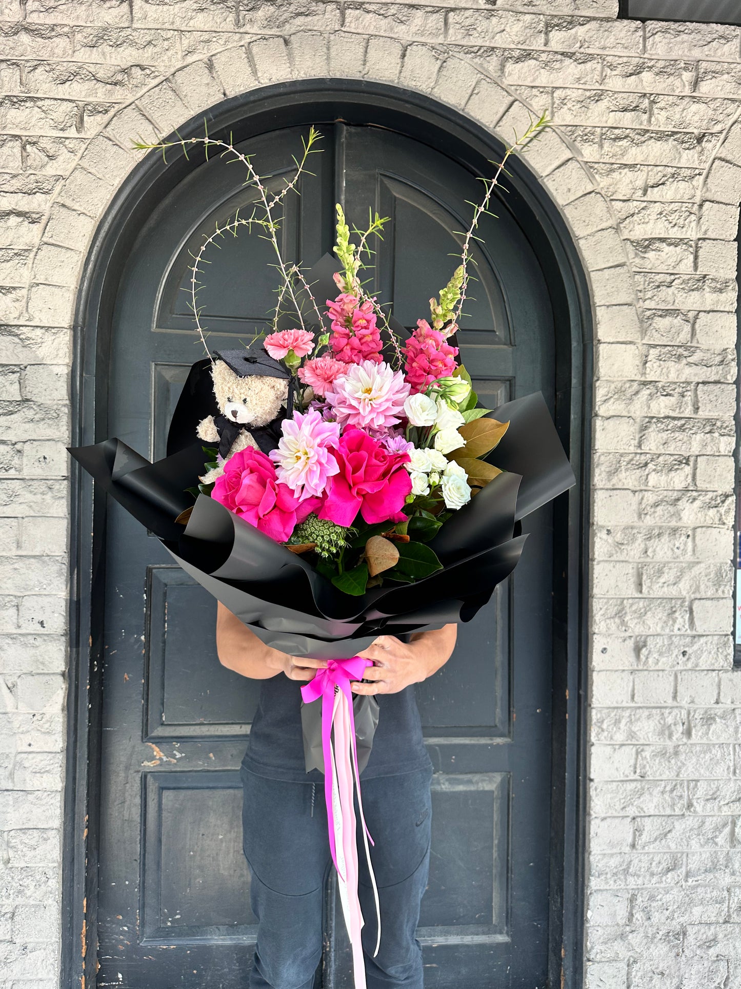 Graduation Blooms & Bear